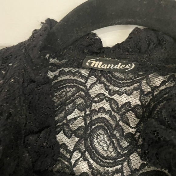Mandee Lace short sleeve button down Cardigan size Small - Picture 3 of 7